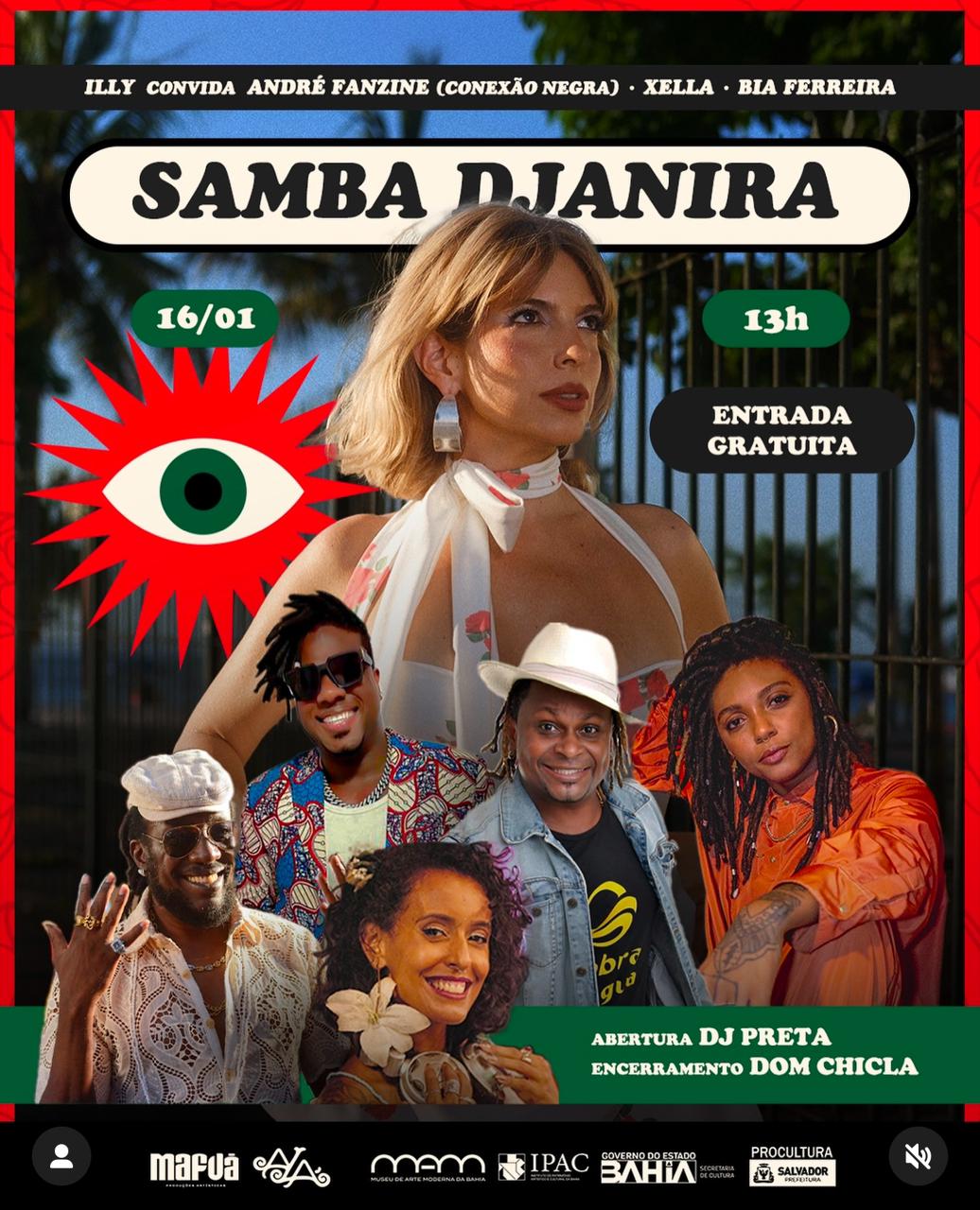 Samba Jan Samba Djanira agita o MAM nesta quinta, 16-01 | Bahia Confere
